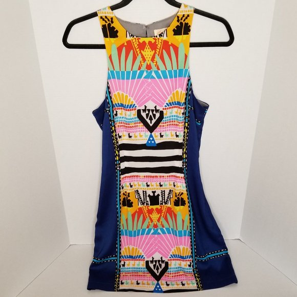 NWT Mara Hoffman Navy Sunrise Llama Alpaca Mini Dress, Size 2 - Picture 4 of 16